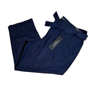 Liverpool Belted Cropped Ankle Pant in Indigo Mood (Blue) | Sz 33 | NWT